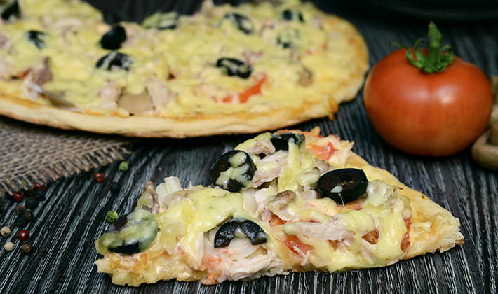 Сочная и ароматная пицца с грибами