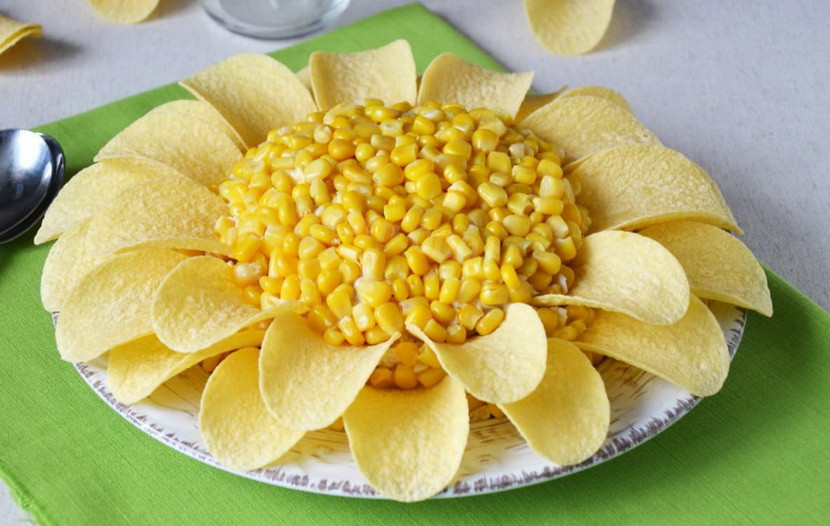 Как приготовить яркий салат радуга кучками